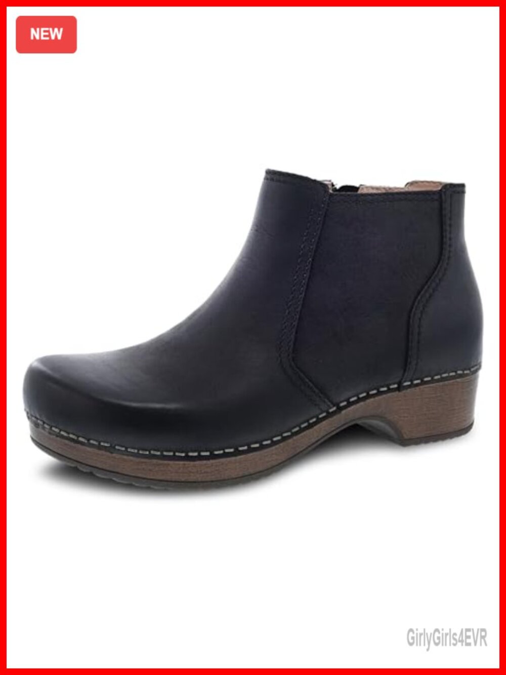 Dansko Barbara Leather Ankle Bootie Zip Up Memory Foam Combat Boot